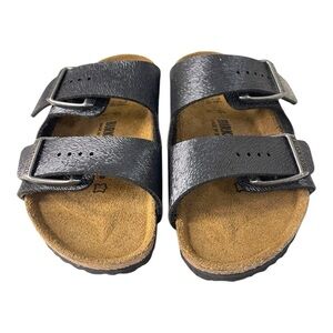 Birkenstock Arizona Kids Sandals Slate Black Animal Embossed Size 26 Toddler